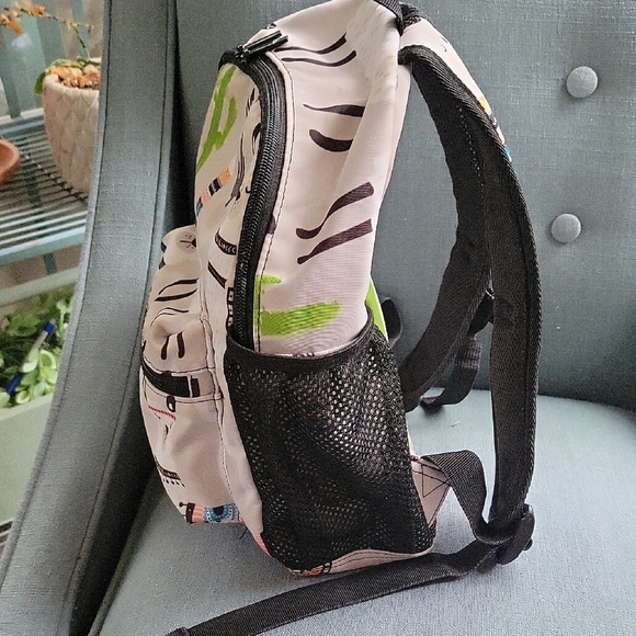 Llama And Cactus Womens Backpack Purse, Bag - Picture 5 of 9